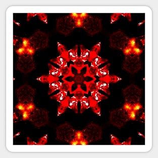 Ominous Red Kaleidoscope pattern (Seamless) 23 Sticker